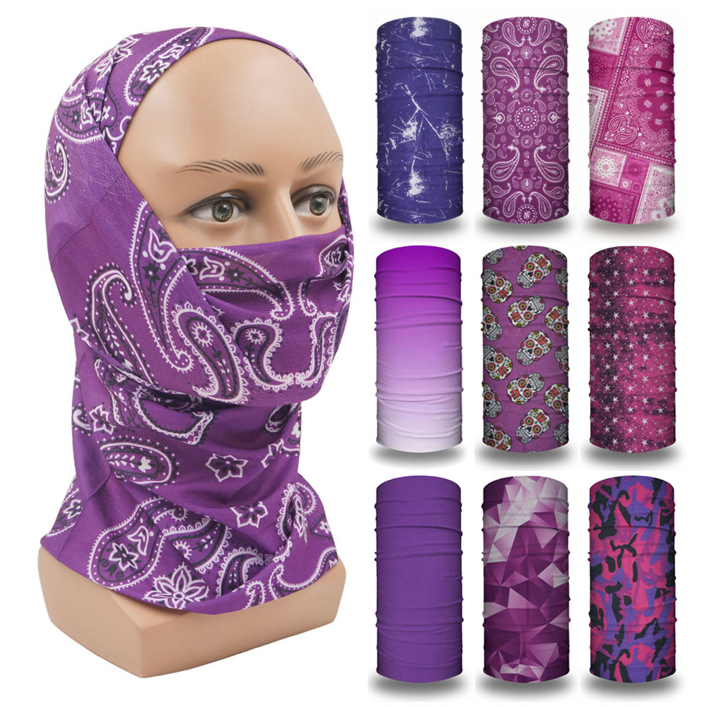 Head Gear Running - Fioletowa kominiarka damska do biegania opaska