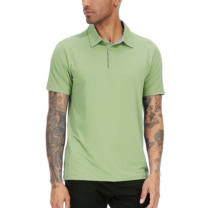 Running Gear Ideas - Męska szybkoschnący sportowa koszulka Polo lekka